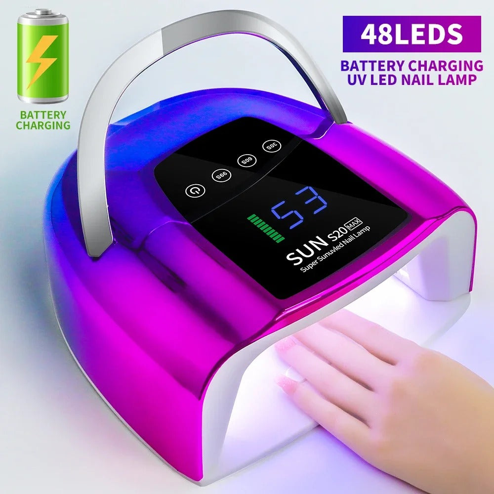 Rechargeable UV LED Nail Lamp – Cordless Gel Polish Dryer (48 LEDs)