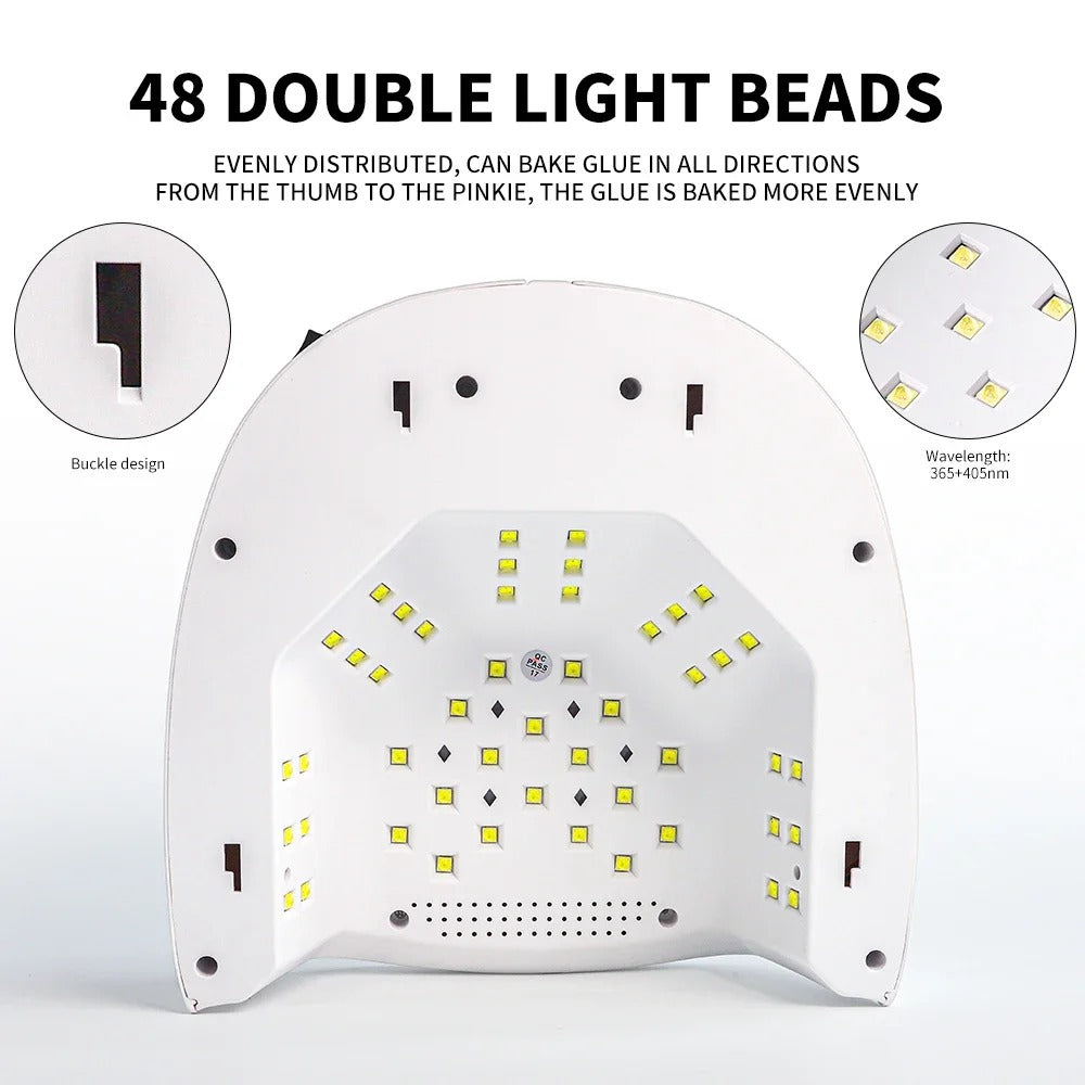 Rechargeable UV LED Nail Lamp – Cordless Gel Polish Dryer (48 LEDs)