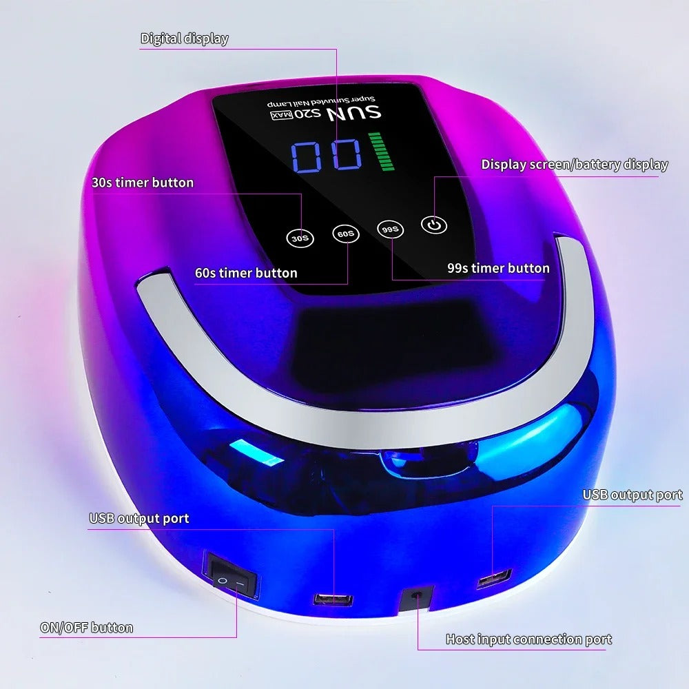 Rechargeable UV LED Nail Lamp – Cordless Gel Polish Dryer (48 LEDs)