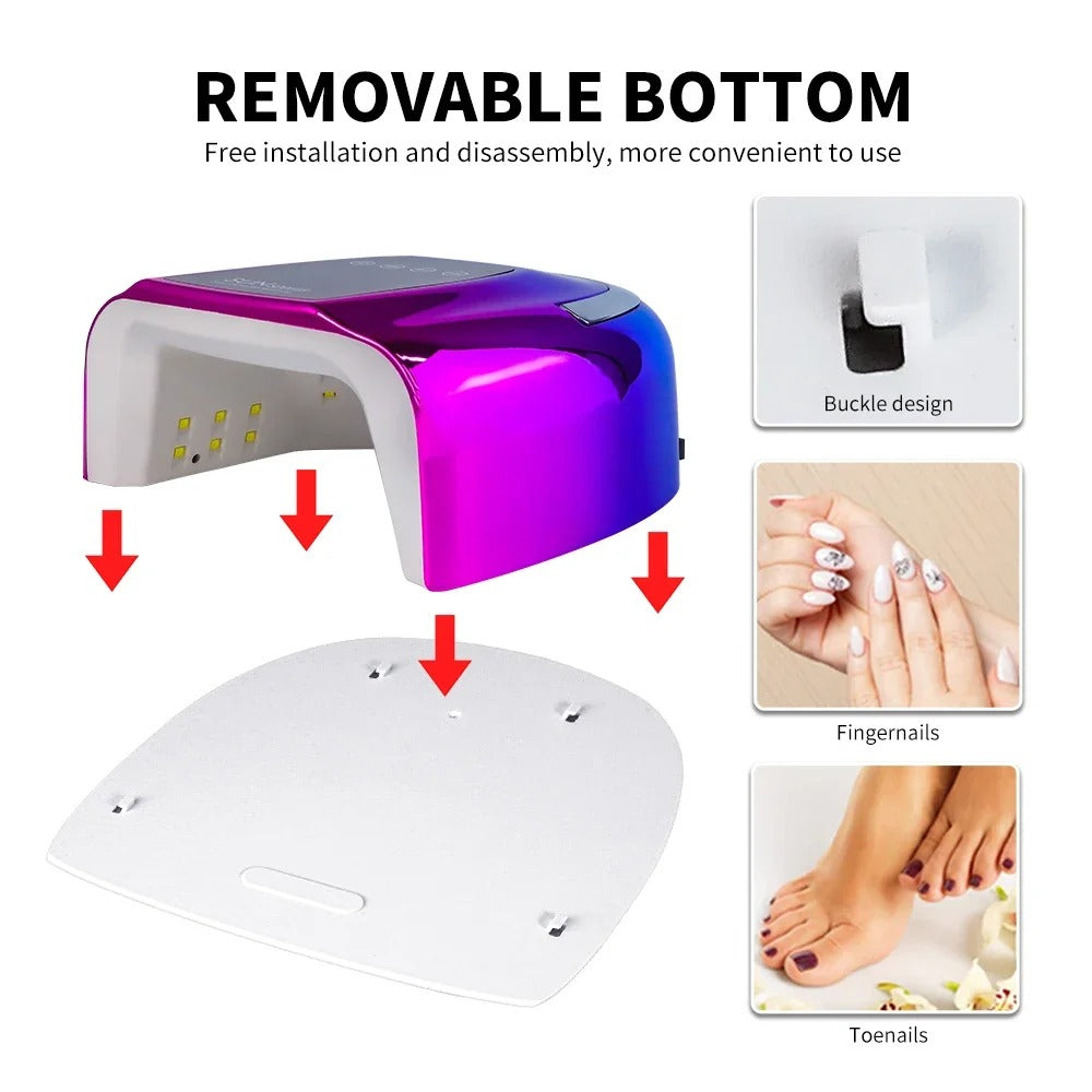Rechargeable UV LED Nail Lamp – Cordless Gel Polish Dryer (48 LEDs)