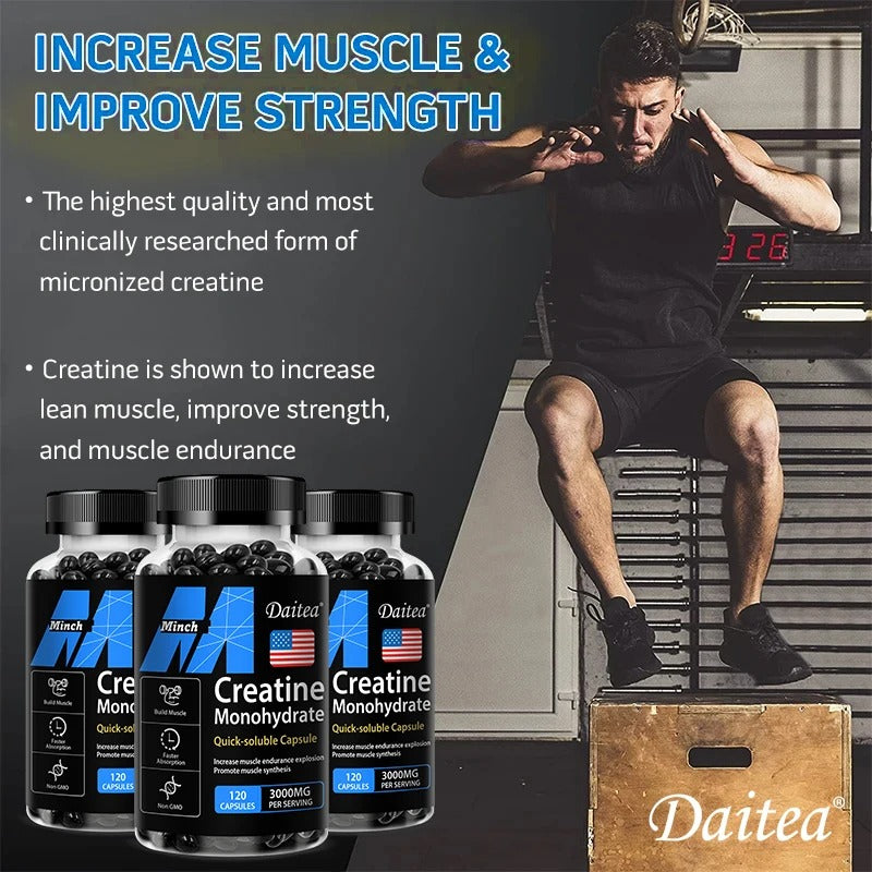 Creatine Monohydrate – 3000mg Strength & Muscle Support (120 Capsules)