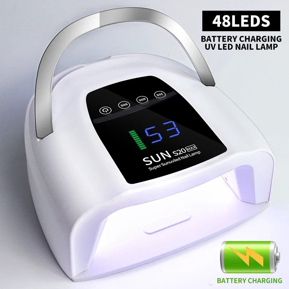 Rechargeable UV LED Nail Lamp – Cordless Gel Polish Dryer (48 LEDs)