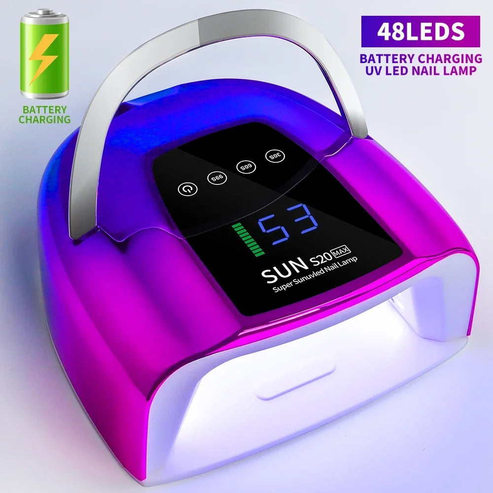Rechargeable UV LED Nail Lamp – Cordless Gel Polish Dryer (48 LEDs)