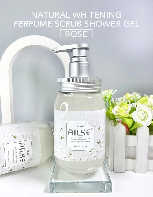AILKE Rose Shower Gel – Whitening & Moisturizing Body Wash
