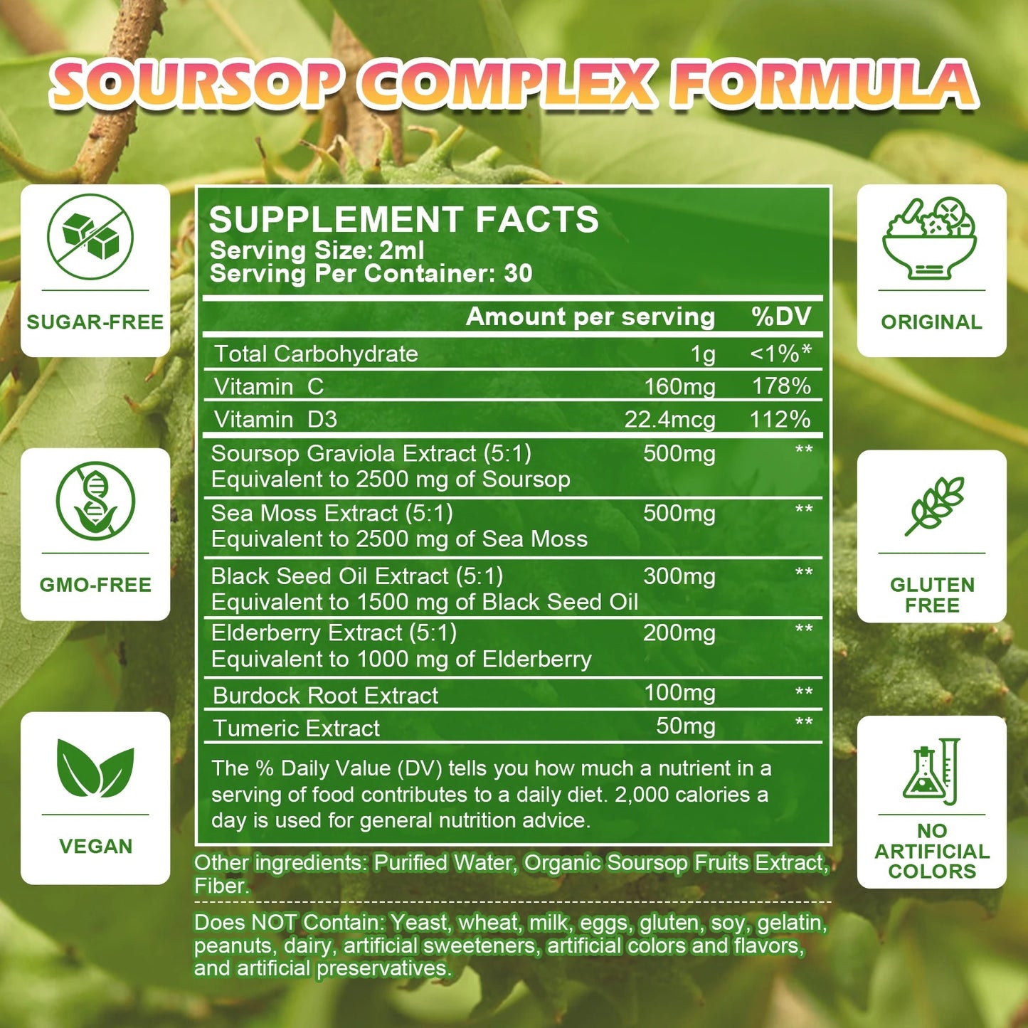 Soursop Graviola Extract Drops – Immunity & Detox Support (60ml)