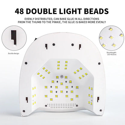 Rechargeable UV LED Nail Lamp – Cordless Gel Polish Dryer (48 LEDs)