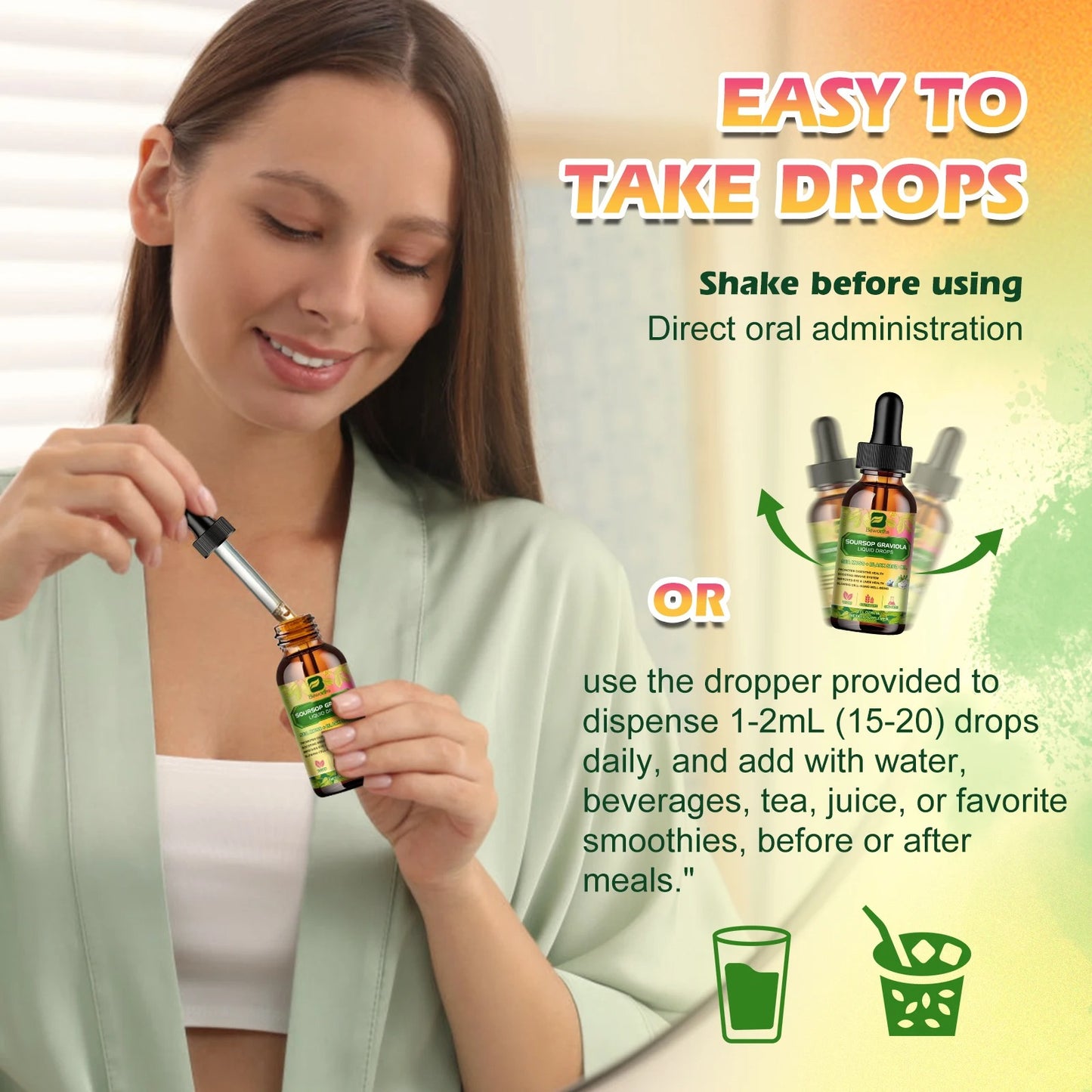 Soursop Graviola Extract Drops – Immunity & Detox Support (60ml)