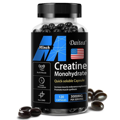 Creatine Monohydrate – 3000mg Strength & Muscle Support (120 Capsules)
